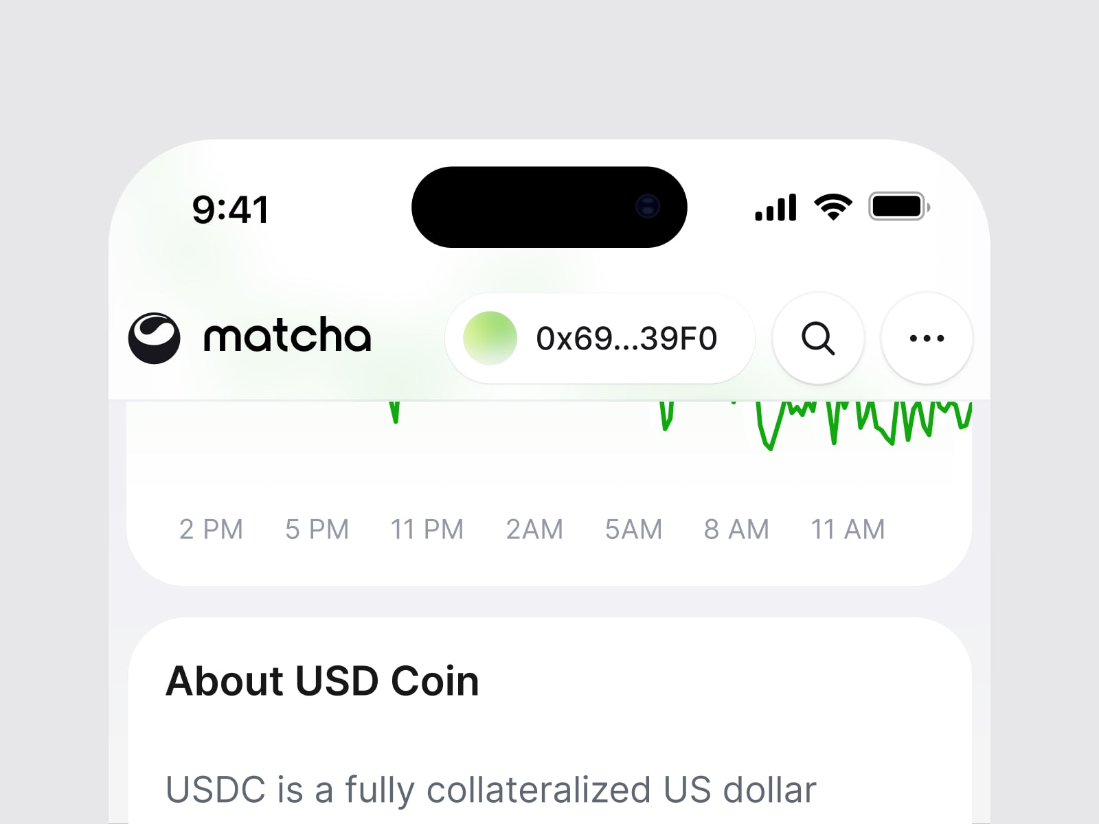 Matcha - Mobile navigation