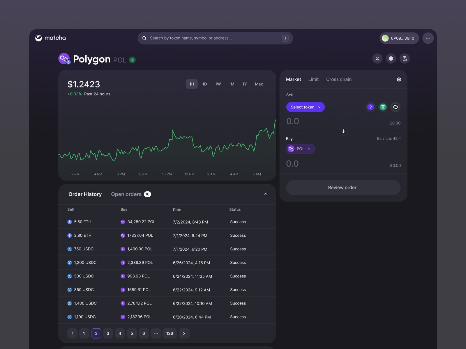 Matcha - Token Page